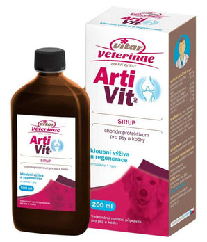 VITAR Veterinae ArtiVit, sirup, 200 ml, podpora kloubů pro psy a kočky.