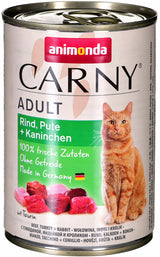 Carny Adult Hovězí Krůta & Králík 400 g - Konzerva pro dospělé kočky s hovězím, krůtou a králíkem. Balení 400 g.