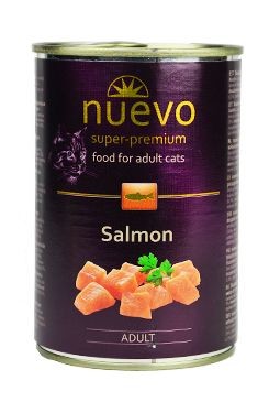 Nuevo Cat Adult Losos 400 g – Kompletní krmivo pro dospělé kočky s lososem, balení 400 g.