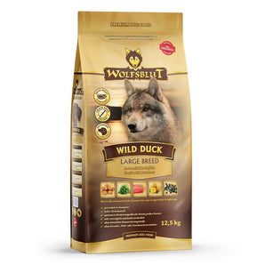 Granule Wolfsblut Dog Large Breed Wild Duck s kachním masem pro velká plemena, 12,5 kg.