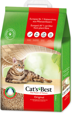 Cat’s Best Original 20 l – Přírodní dřevěné stelivo pro kočky, balení 20 l.