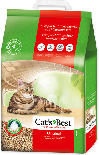 Cat’s Best Original 20 l – Přírodní dřevěné stelivo pro kočky, balení 20 l.