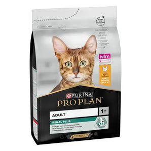 Krmivo pro kočky ProPlan Cat Adult Renal Plus s kuřecí příchutí, 3 kg balení.