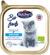 Butcher's Bio s rybou 85 g – Bio krmivo pro kočky s rybou, balení 85 g.
