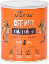 Konzerva pro psy NATURECA s hovězím a kuřetem, 800g.