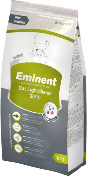Eminent Cat Light Sterile 10 kg - Nízkokalorické krmivo pro sterilizované kočky s kontrolou hmotnosti. Balení 10 kg.
