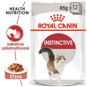 Royal Canin Feline Instinctive kapsa, šťáva 85g – Kapsička pro dospělé kočky ve šťávě, podpora optimální hmotnosti, balení 85g.