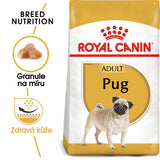 Royal Canin Breed Mops 1,5kg – Kompletní krmivo pro mopse, podpora zdraví kůže a kloubů, balení 1,5kg.