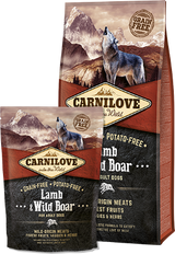 Carnilove Dog Lamb & Wild Boar for Adult 12kg - krmivo s jehněčím a divočákem pro dospělé psy, podpora kloubů.