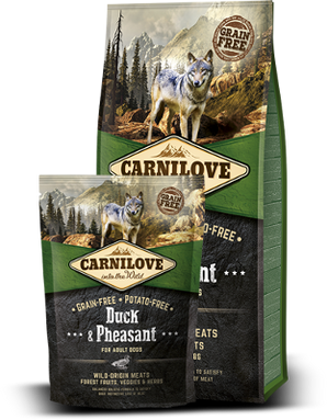 Carnilove Dog Duck & Pheasant for Adult 12kg - krmivo s kachnou a bažantem pro psy, podpora zdraví kloubů.