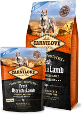 Carnilove Dog Fresh Ostrich&Lamb for Small Breed 6kg - krmivo s čerstvým pštrosem a jehněčím pro malá plemena.