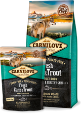 Carnilove Dog Fresh Carp & Trout for Adult 12kg - krmivo s kaprem a pstruhem pro dospělé psy, podpora trávení.