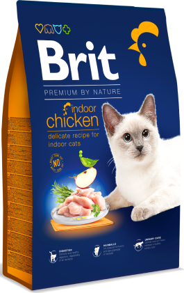 Brit Premium by Nature Cat Indoor Chicken 8 kg – Krmivo pro domácí kočky s kuřecím masem, balení 8 kg.