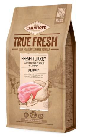 Carnilove Dog True Fresh Turkey Puppy 11,4kg - krůtí krmivo pro štěňata, podpora zdravého vývoje, čerstvé maso.