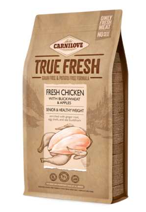 Carnilove Dog True Fresh Chicken Senior Weight 1,4kg - kuřecí krmivo pro seniory malých plemen, podpora zdravé váhy.