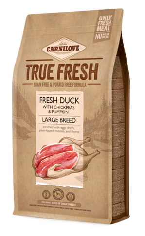 Carnilove Dog True Fresh Duck Large Breed 1,4kg - krmivo s čerstvou kachnou pro velká plemena, podpora kloubů.