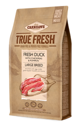 Carnilove Dog True Fresh Duck Large Breed 4kg - kachní krmivo pro psy velkých plemen, vyvážená výživa a podpora svalů.
