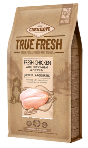Carnilove Dog True Fresh Chicken Junior LB 1,4kg - krmivo s kuřecím pro štěňata velkých plemen, podpora vývoje.