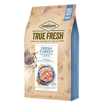 Carnilove Cat True Fresh Turkey 4,8kg - krmivo s čerstvým krůtím masem pro kočky, podpora zdraví a vitality.
