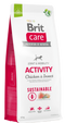 Brit Care Dog Sustainable Activity 12kg - Kompletní krmivo pro aktivní psy, podpora energie a vytrvalosti.