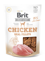 Brit Jerky Chicken Fillets 80g - kuřecí filé pro psy, bohatý zdroj bílkovin.