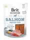 Brit Jerky Salmon Protein Bar 80g - proteinová tyčinka s lososem pro psy, podpora zdravé kůže a srsti.