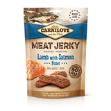 Carnilove Dog Jerky Lamb&Salmon Fillet 100g - jerky s jehněčím a lososem, podpora zdraví a výživy.