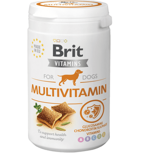 Brit Dog Vitamins Multivitamin 150g - multivitaminy pro psy, podpora celkového zdraví a vitality.