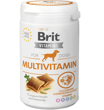 Brit Dog Vitamins Multivitamin 150g - multivitaminy pro psy, podpora celkového zdraví a vitality.