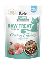 Brit Raw Treat Cat Urinary, Chicken&Turkey 40g - pamlsky s kuřetem a krůtou pro podporu zdraví močových cest.