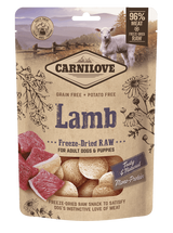 Carnilove Raw Freeze-Dried Snacks Lamb 60g – Mrazem sušené pamlsky pro psy s jehněčím masem, balení 60g