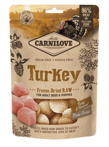 Carnilove Raw Freeze-Dried Snacks Turkey 60g – Mrazem sušené pamlsky pro psy s krůtím masem, balení 60g