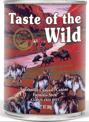 Konzerva Taste of the Wild Southwest Canyon 390g pro psy s chutí divokého západu.