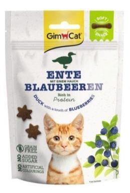 GimCat Soft Snacks Kachna s borůvkami 60g – Měkké pamlsky pro kočky s kachním masem a borůvkami, balení 60g