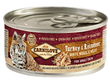 Carnilove White konz Mus Meat Turkey&Reindeer Cats 100g – Konzerva pro kočky s krůtím a sobím masem, balení 100g