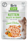 Brit Care Cat Fillets in Gravy Kitten Choice Chicken 85g