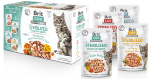 Brit Care Cat Fillets in Gravy Steril. Flav.Box 12x85g