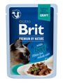 Brit Premium Cat D Fillets in Gravy with Beef 85g