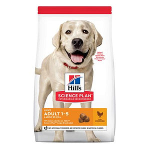 Hill's Can. SP Light Adult Large Chicken 18kg – krmivo pro psy velkých plemen s kontrolou hmotnosti, příchuť kuře, balení 18 kg.