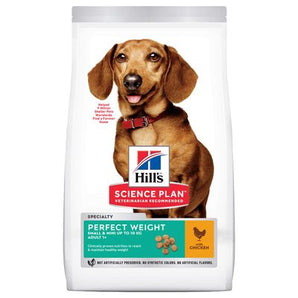 Hill's Can. SP Perfect Weight Adult Small Chicken1,5kg – krmivo pro dospělé psy malých plemen na udržení optimální váhy, příchuť kuře, balení 1,5 kg.