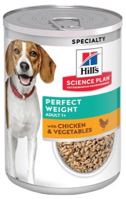Hill's Can. SP Perfect We Adult Chicken&Veggie 363g – krmivo pro dospělé psy, příchuť kuře a zelenina, balení 363 g.
