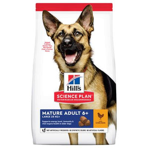 Hill's Can. SP Mature Adult 6+ Large Chicken 18kg – krmivo pro starší psy velkých plemen, příchuť kuře, balení 18 kg.