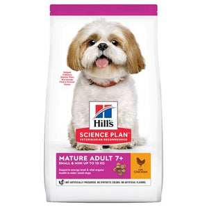 Hill's Can. SP Mature Adult 7+Small&Mini Chicken 6kg – krmivo pro starší psy malých plemen, příchuť kuře, balení 6 kg.
