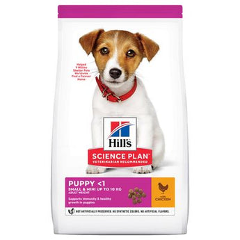 Hill's Can. SP Puppy Small&Mini Chicken 1,5kg – krmivo pro štěňata malých plemen, příchuť kuře, balení 1,5 kg.