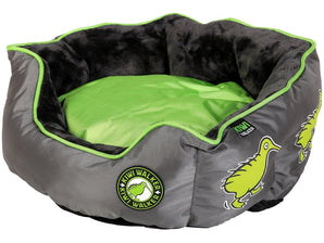 Pelech Running Oval Bed L zelenošedá - Stylový oválný pelech pro psy, zajišťující pohodlí a teplo.