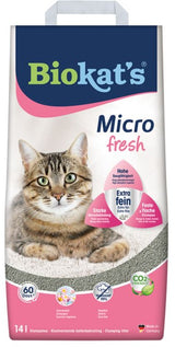 Podestýlka Biokat's Micro Fresh 14L – Jemné stelivo pro kočky s čerstvou vůní, balení 14 l.