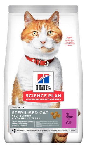Hill's Science Plan Feline Young Adult Sterilised Cat with Duck 1,5kg