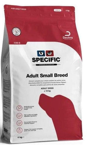 Balení granulí Specific CXD-S pro dospělé psy malých plemen, 4 kg.