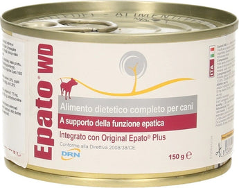 Epato W/D konzerva pro psy, 150 g, dieta pro psy s jaterními problémy.