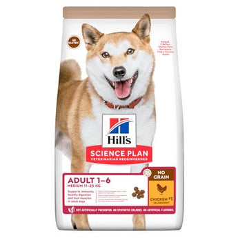 Hill's Can. SP Adult Medium No Grain Chicken 14kg – krmivo bez obilovin pro dospělé psy středních plemen, příchuť kuře, balení 14 kg.